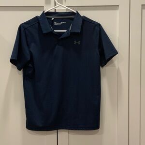 Under Armour Boys Dark Blue Polo